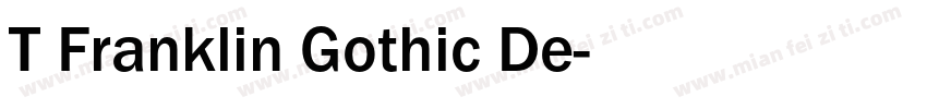 T Franklin Gothic De字体转换